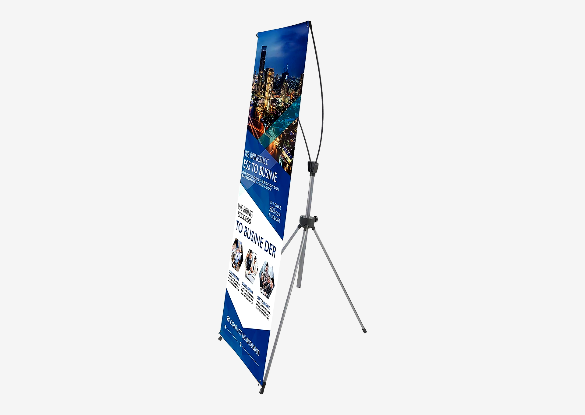 retractable banner with big base